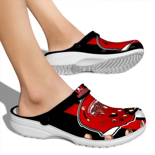 jacksonville state gamecocks helmet stripes clog fashion forward
