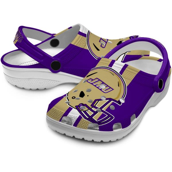 james madison dukes helmet stripes clog high quality