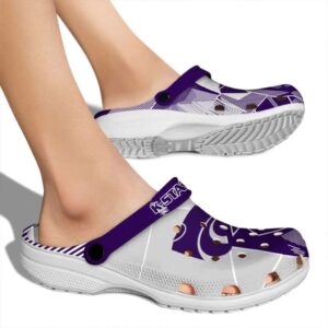 kansas state wildcats geometric background clog fashion forward
