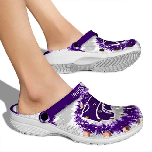 kansas state wildcats radiant burst effect clog fashion forward
