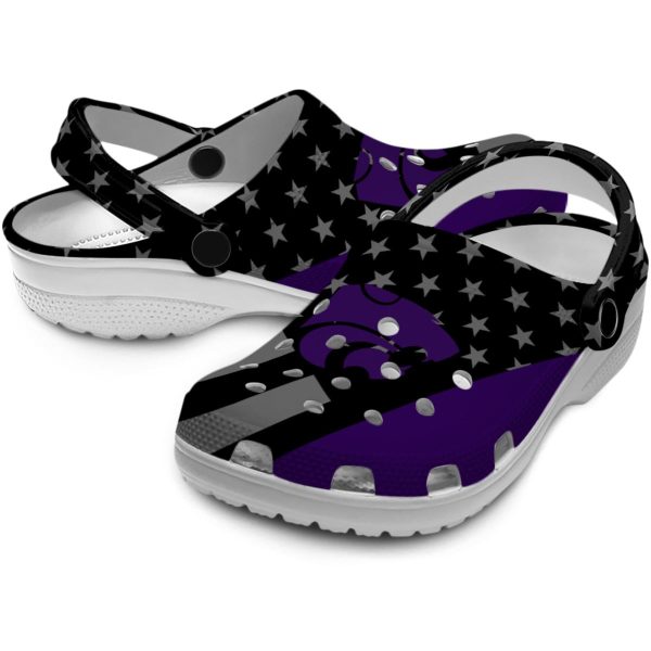 kansas state wildcats stellar stripes theme clog high quality