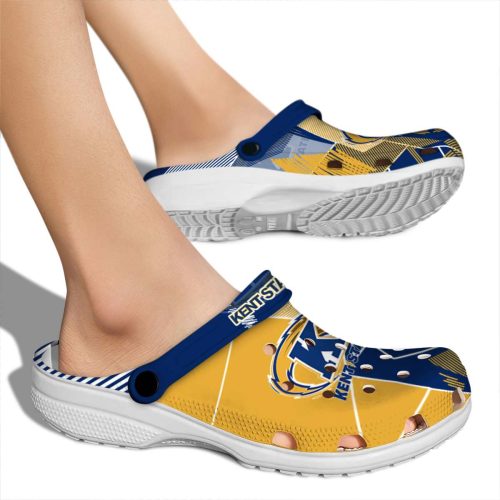 kent state golden flashes geometric background clog fashion forward