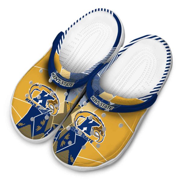 kent state golden flashes geometric background clog latest model