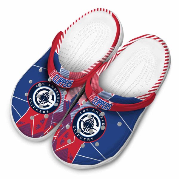 los angeles clippers geometric background clog latest model