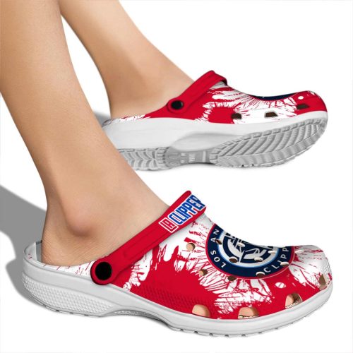 los angeles clippers splatter graphics clog fashion forward