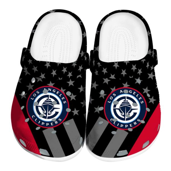 los angeles clippers stellar stripes theme clog best selling