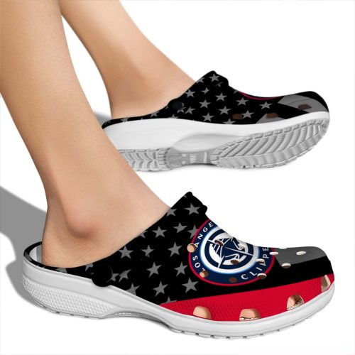 los angeles clippers stellar stripes theme clog fashion forward