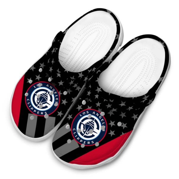 los angeles clippers stellar stripes theme clog latest model