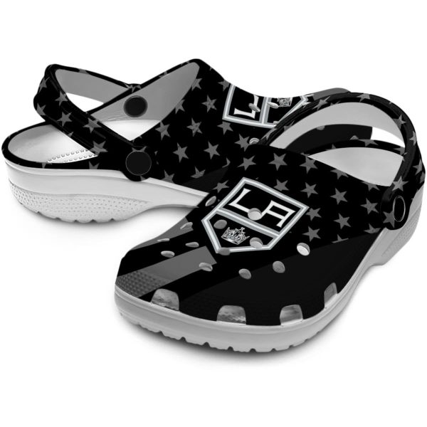 los angeles kings stellar stripes theme clog high quality