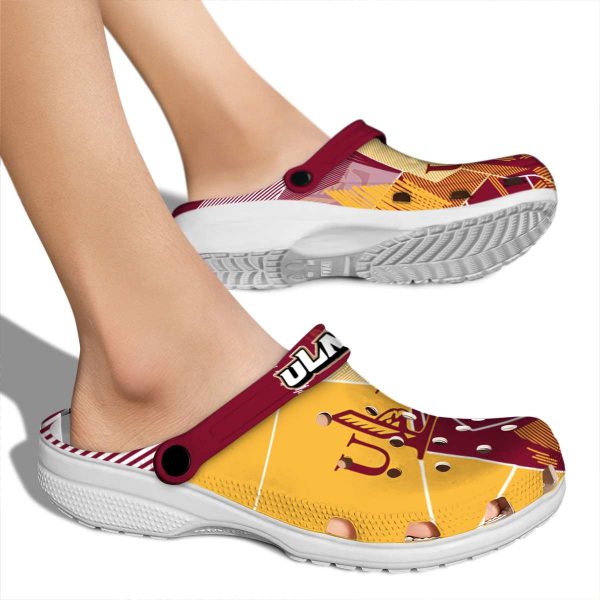 louisiana monroe warhawks geometric background clog fashion forward