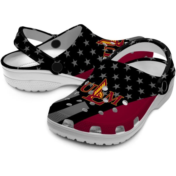 louisiana monroe warhawks stellar stripes theme clog high quality
