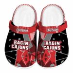 louisiana ragin cajuns geometric background clog best selling