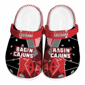 louisiana ragin cajuns geometric background clog best selling