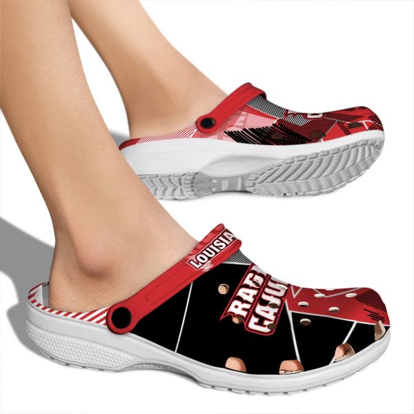 louisiana ragin cajuns geometric background clog fashion forward