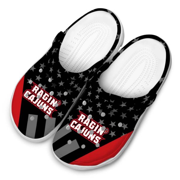 louisiana ragin cajuns stellar stripes theme clog latest model