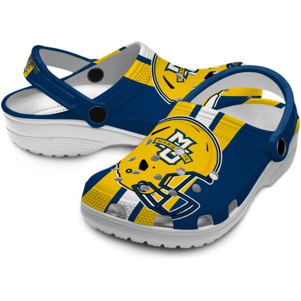marquette golden eagles helmet stripes clog high quality