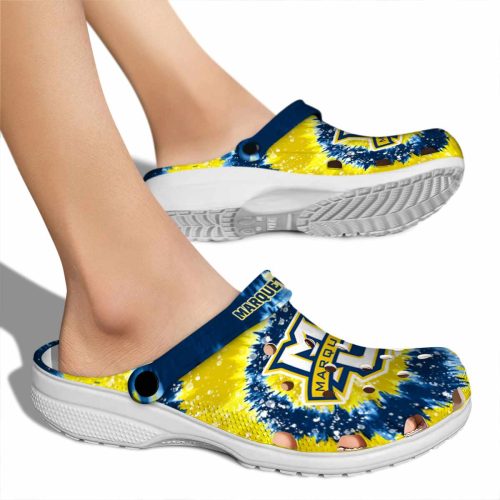 marquette golden eagles radiant burst effect clog fashion forward