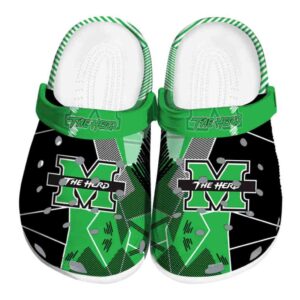 marshall thundering herd geometric background clog best selling