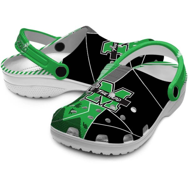 marshall thundering herd geometric background clog high quality