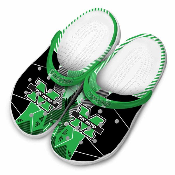 marshall thundering herd geometric background clog latest model