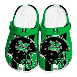 marshall thundering herd helmet stripes clog best selling
