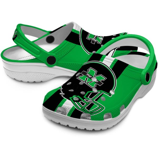 marshall thundering herd helmet stripes clog high quality