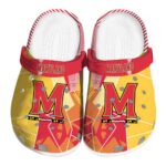 maryland terrapins geometric background clog best selling