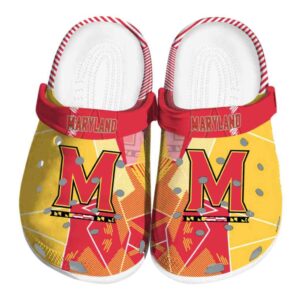 maryland terrapins geometric background clog best selling