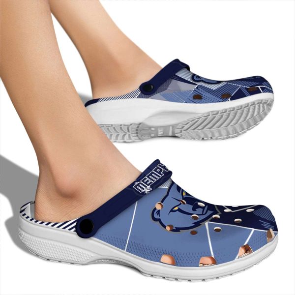 memphis grizzlies geometric background clog fashion forward
