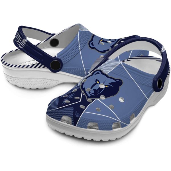 memphis grizzlies geometric background clog high quality