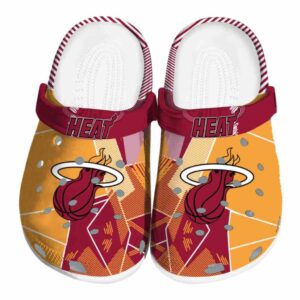 miami heat geometric background clog best selling
