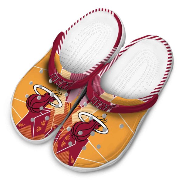 miami heat geometric background clog latest model
