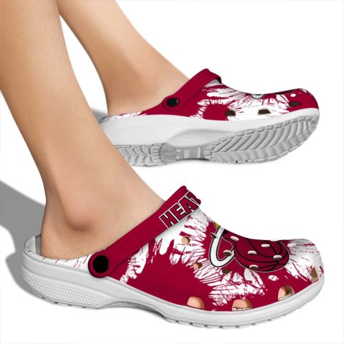 miami heat splatter graphics clog fashion forward