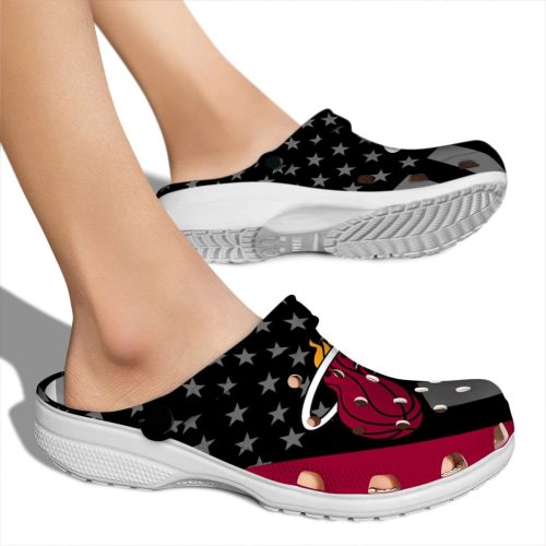 miami heat stellar stripes theme clog fashion forward