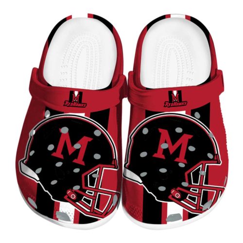 miami redhawks helmet stripes clog best selling