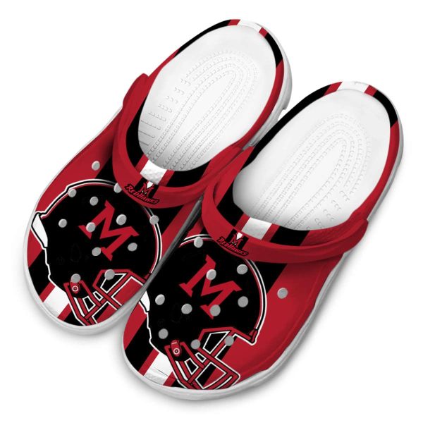 miami redhawks helmet stripes clog latest model