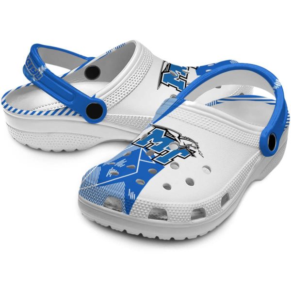 middle tennessee blue raiders geometric background clog high quality