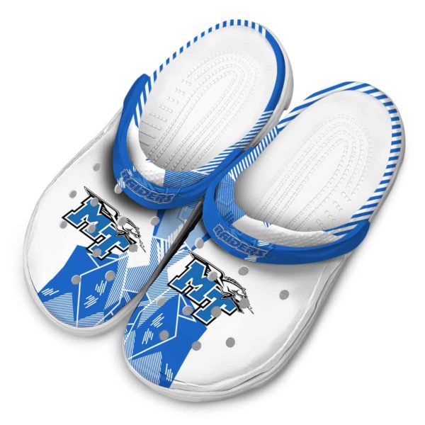 middle tennessee blue raiders geometric background clog latest model