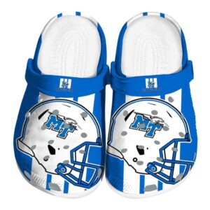 middle tennessee blue raiders helmet stripes clog best selling