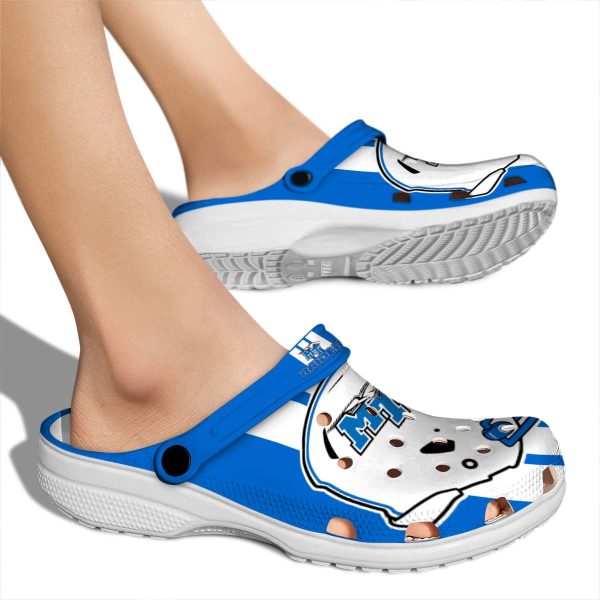middle tennessee blue raiders helmet stripes clog fashion forward