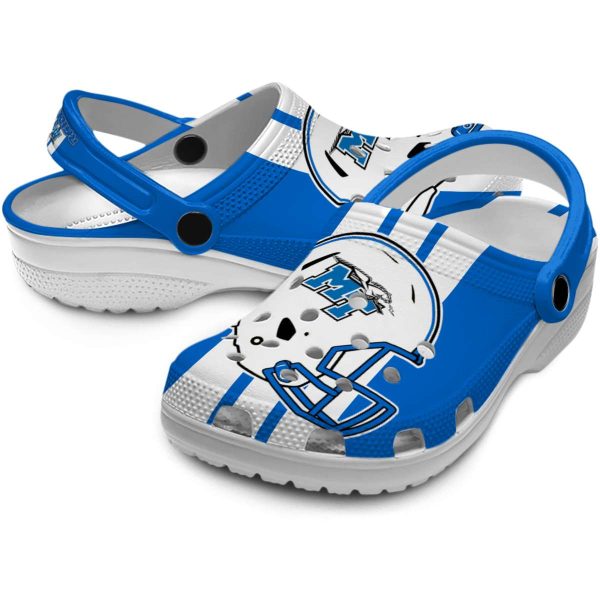 middle tennessee blue raiders helmet stripes clog high quality