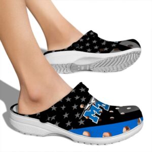 middle tennessee blue raiders stellar stripes theme clog fashion forward