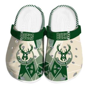 milwaukee bucks geometric background clog best selling