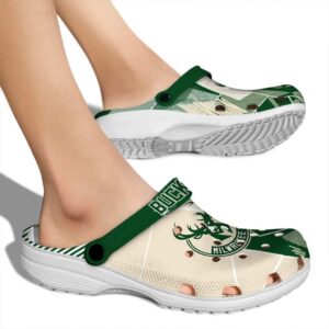 milwaukee bucks geometric background clog fashion forward