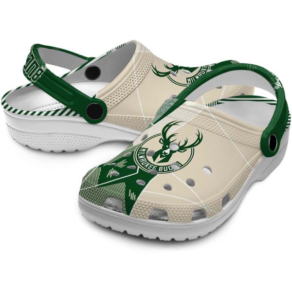 milwaukee bucks geometric background clog high quality