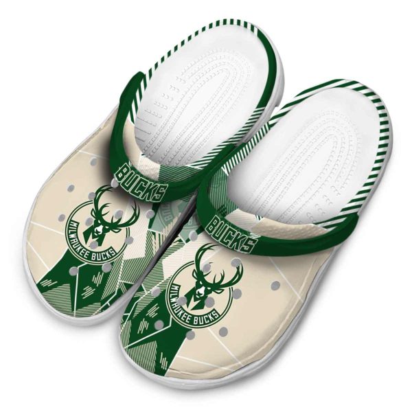 milwaukee bucks geometric background clog latest model