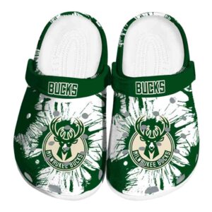 milwaukee bucks splatter graphics clog best selling