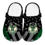 milwaukee bucks stellar stripes theme clog best selling