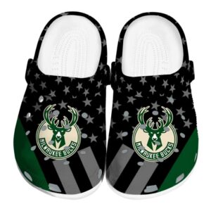 milwaukee bucks stellar stripes theme clog best selling