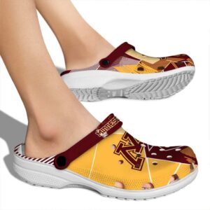 minnesota golden gophers geometric background clog fashion forward